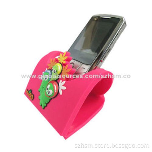Custom Cheap Cute Funny Cartoon 3D Soft PVC Phone Holder